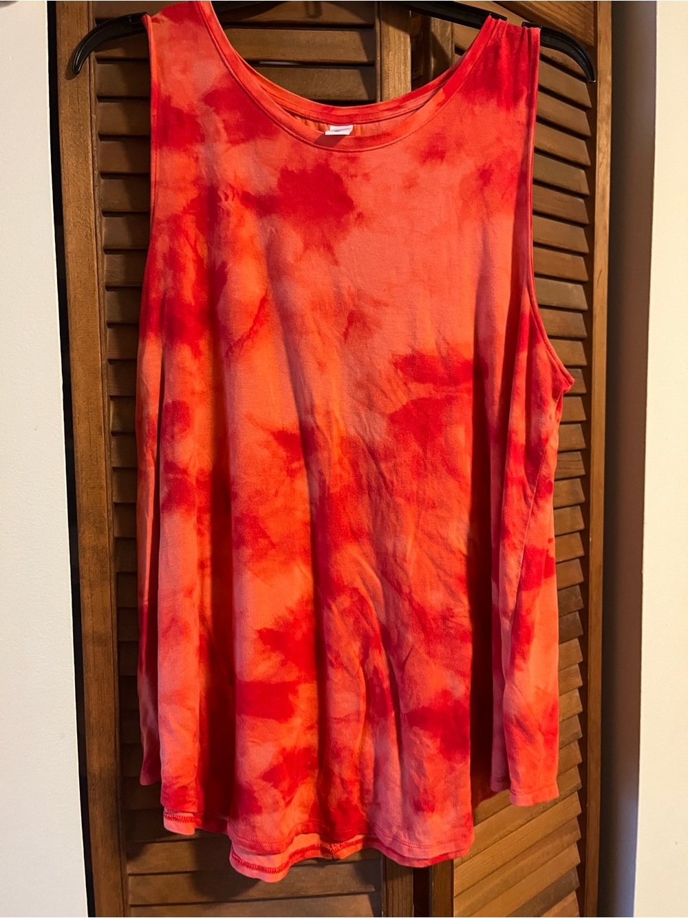 Old Navy Red and Orange Tie-Dye Tank Top